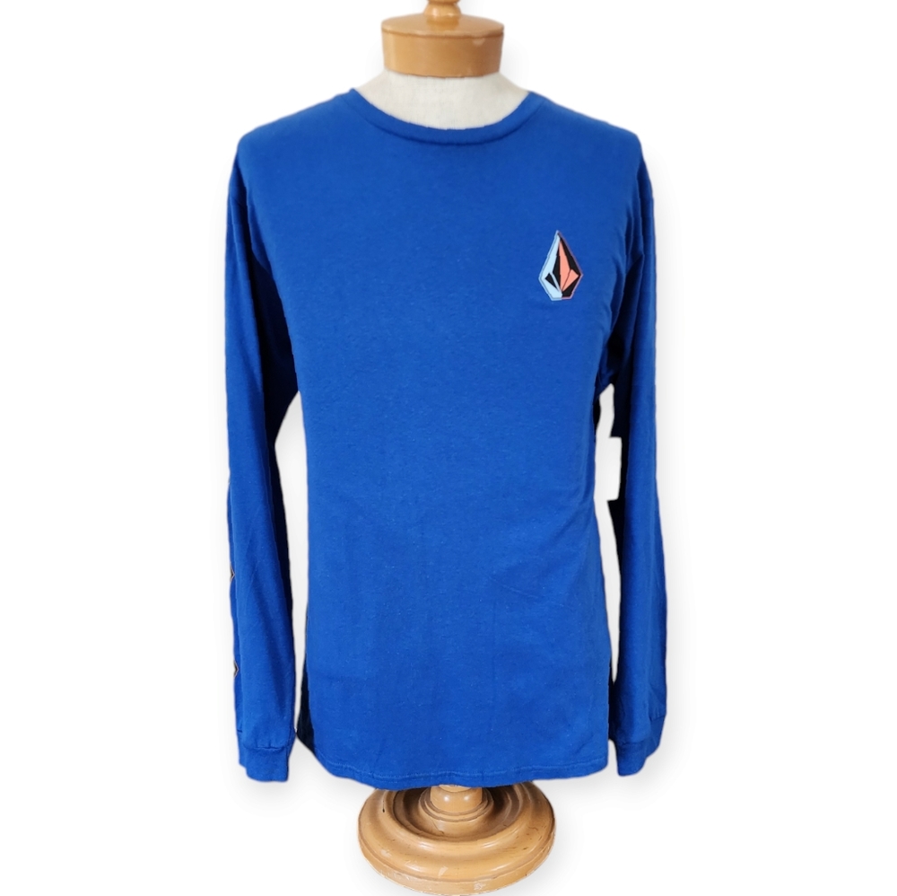 VOLCOM T-SHIRT ICONIC STONE LONG SLEEVE SHIRT BLUE